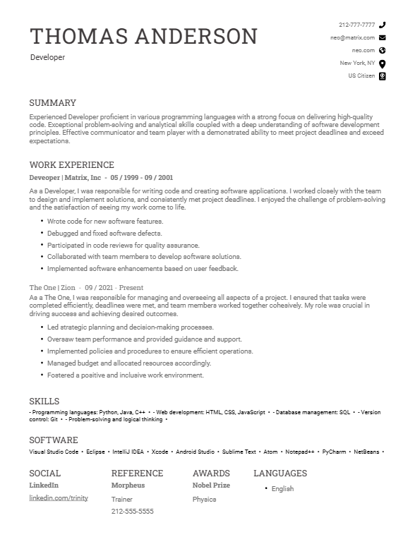 Ocean Resume Template