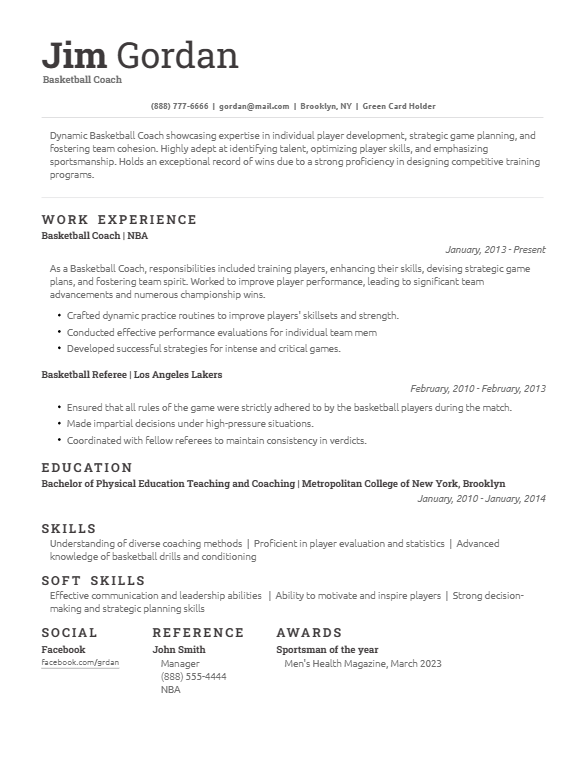 Venus Resume Template